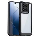 Gigapack Műanyag telefonvédő (szilikon keret, ütésállóság, átlátszó hátlap) FEKETE Xiaomi 14 5G