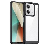 Gigapack Műanyag telefonvédő (szilikon keret, ütésállóság, átlátszó hátlap) FEKETE Xiaomi Redmi Note 13 5G