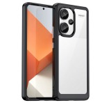 Gigapack Műanyag telefonvédő (szilikon keret, ütésállóság, átlátszó hátlap) FEKETE Xiaomi Redmi Note 13 Pro Plus 5G