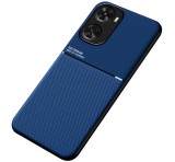 Gigapack Műanyag telefonvédő (szilikon keret, ütésállóság, mágneses, bőr hatású hátlap, csíkos) SÖTÉTKÉK Huawei Nova 12 SE