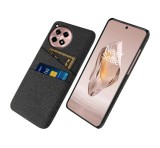 Gigapack Műanyag telefonvédő (ütésállóság, kártyatartó, textil hatás) FEKETE OnePlus 12R 5g