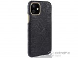 Gigapack műanyag tok Apple iPhone 11 Pro Max készülékhez, fekete, krokodilbőr mintás