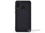 Gigapack műanyag tok Huawei Y6p készülékhez, fekete, textil hátlap