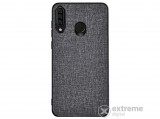 Gigapack műanyag tok Huawei Y6p készülékhez, szürke, textil hátlap