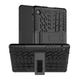 Gigapack műanyag védő (közepesen ütésálló, Huawei MatePad T8 WIFI szilikon belső, autógumi minta) fekete