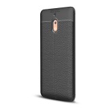 Gigapack Nokia 2.1 Szilikon telefonvédő (bőr hatású, varrás minta, fekete)