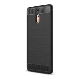 Gigapack Nokia 2.1 Szilikon telefonvédő (légpárnás sarok, szálcsiszolt, karbon minta, fekete)