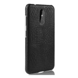 Gigapack Nokia 3.2 műanyag telefonvédő (bőr hatású, krokodilbőr minta, fekete)