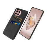 Gigapack Oneplus 12R 5g műanyag telefonvédő (ütésállóság, kártyatartó, textil hatás) fekete