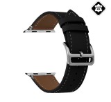 Gigapack Pótszíj (egyedi méret, kicsi, valódi bőr) FEKETE Apple Watch Series 10 42mm, Watch Series 5 40mm, Watch Series 4 40mm