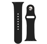 Gigapack Pótszíj (egyedi méret, szilikon, állítható, fém kapocs) FEKETE Apple Watch Series 4 44mm, Apple Watch Series 3 42mm, Apple Watch Series 8 45mm, Apple Watch Series 5 44mm, Apple Watch Series SE