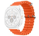 Gigapack Pótszíj (egyedi méret, szilikon, állítható, hullám) NARANCSSÁRGA Samsung Galaxy Watch Ultra eSIM 47mm (SM-L705)