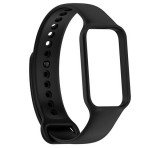 Gigapack Pótszíj (egyedi méret, szilikon) FEKETE Xiaomi Redmi Smart Band 2, Smart Band 8 Active