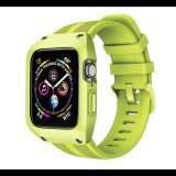 Gigapack Pótszíj (egyedi méret, szilikon, ütésálló keret) ZÖLD [Apple Watch Series 1 38mm] (5996457945788) - Szíj