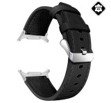 Gigapack Pótszíj (egyedi méret, valódi bőr) FEKETE Samsung Galaxy Watch Ultra eSIM 47mm (SM-L705)