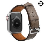 Gigapack Pótszíj (egyedi méret, valódi bőr, lyukacsos, állítható) SÖTÉTBARNA Apple Watch Series 9 45mm, Watch Series 3 42mm, Watch Series 2 42mm