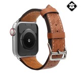 Gigapack Pótszíj (egyedi méret, valódi bőr, lyukacsos, állítható) VILÁGOSBARNA Apple Watch Series 9 45mm, Watch Series 3 42mm, Watch Series 2 42mm