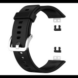 Gigapack Pótszíj (szilikon, állítható, 20 mm) FEKETE [Huawei Watch Fit] (5996591084190) - Szíj