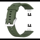 Gigapack Pótszíj (szilikon, állítható, 20 mm) SÖTÉTZÖLD [Huawei Watch Fit] (5996591084329) - Szíj