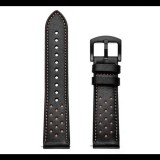 Gigapack Pótszíj (univerzális, 22 mm, valódi bőr) FEKETE [Honor Watch GS 3] (5996457857609) - Szíj