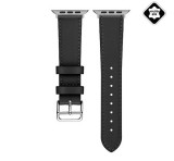 Gigapack Pótszíj (univerzális, 22mm, valódi bőr, levarrt szél) FEKETE Xiaomi Watch S3, Huawei Watch GT 2 46mm, Huawei Watch GT