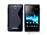 Gigapack S-line telefonvédő gumi/szilikon tok Sony Xperia E (C1505) készülékhez, fekete