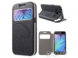 Gigapack S-View Cover álló bőr tok Samsung Galaxy J1 (SM-J100) készülékhez, fekete