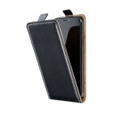 Gigapack Samsung A37 5G tok álló, bőr hatású (flip, lefelé nyíló, szilikon tartó) fekete