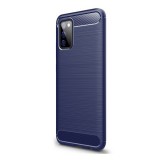 Gigapack Samsung Galaxy A02s (SM-A025F) szilikon telefonvédő (közepesen ütésálló, szálcsiszolt, karbon minta) sötétkék