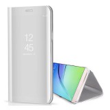 Gigapack Samsung Galaxy A02s (SM-A025F) tok álló (aktív Flip, oldalra nyíló, tükrös felület) ezüst