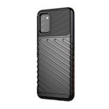 Gigapack Samsung Galaxy A03s (SM-A037F) szilikon telefonvédő (közepesen ütésálló, csíkos, dombor minta) fekete