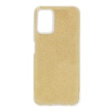 Gigapack Samsung Galaxy A03s (SM-A037F) szilikon telefonvédő (műanyag belső, csillogó hátlap) arany