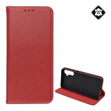 Gigapack Samsung Galaxy A05s (SM-A057F) tok álló, valódi bőr (flip, oldalra nyíló, asztali tartó) bordó