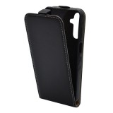 Gigapack Samsung Galaxy A15 5G (SM-A156) tok álló, bőr hatású (flip, szilikon tartó) fekete
