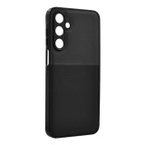 Gigapack Samsung Galaxy A16 4G (SM-A165)  szilikon telefonvédő (ütésállóság, mágneses, bőr hatású hátlap, csíkos) fekete