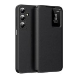 Gigapack Samsung Galaxy A17 5G (SM-A176)  tok álló (aktív flip, oldalra nyíló, smart view cover) fekete