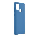 Gigapack Samsung Galaxy A21s (SM-A217F) műanyag védő (gumírozott, mikrofiber plüss karcolásmentesítő belső) sötétkék