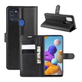Gigapack Samsung Galaxy A21s (SM-A217F) tok álló (Flip, oldalra nyíló, prémium) fekete