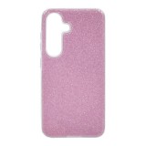 Gigapack Samsung Galaxy A25 5G (SM-A256) szilikon telefonvédő (műanyag belső, csillogó hátlap) rózsaszín