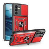 Gigapack Samsung Galaxy A26 5G (SM-A266) defender szilikon telefonvédő (ütésállóság, tartógyűrű, kameravédő) piros