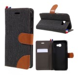Gigapack Samsung Galaxy A3 (2017) SM-A320F tok álló, textil (Flip, oldalra nyíló) fekete