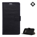 Gigapack Samsung Galaxy A3 (2017) SM-A320F tok álló, valódi bőr (Flip, oldalra nyíló) fekete