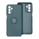 Gigapack Samsung Galaxy A36 5G (SM-A366) szilikon telefonvédő (tartógyűrű, plüss belső, mágneses, kameravédő) sötétzöld