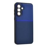 Gigapack Samsung Galaxy A36 5G (SM-A366) szilikon telefonvédő (ütésálló, mágneses, bőr hatású hátlap, csíkos) sötétkék