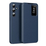 Gigapack Samsung Galaxy A36 5G (SM-A366)  tok álló (aktív flip, oldalra nyíló, smart view cover) sötétkék