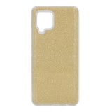 Gigapack Samsung Galaxy A42 (SM-A425F) szilikon telefonvédő (műanyag belső, csillogó hátlap) arany