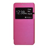 Gigapack Samsung Galaxy A5 (2015) SM-A500F tok álló (Flip, oldalra nyíló, szálcsiszolt mintázat) magenta