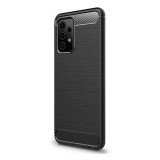 Gigapack Samsung Galaxy A52s (SM-A528) szilikon telefonvédő (közepesen ütésálló, szálcsiszolt, karbon minta) fekete