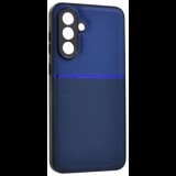Gigapack Samsung Galaxy A56 5G (SM-A566) mágneses, bőr hatású, csíkos mintás tok sötétkék (GP-166436) (GP-166436)