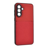 Gigapack Samsung Galaxy A56 5G (SM-A566) szilikon telefonvédő (ütésállóság, mágneses, bőr hatású hátlap, csíkos) piros